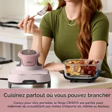 Ninja FN101PK Crispi Air Fryer Portable 4 en 1 Verre
