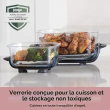 Ninja FN101PK Crispi Air Fryer Portable 4 en 1 Verre