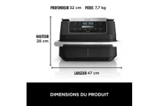 Air Fryer Ninja Foodi FLEX 6-en-1, 6,6 L, Noir AF550EU